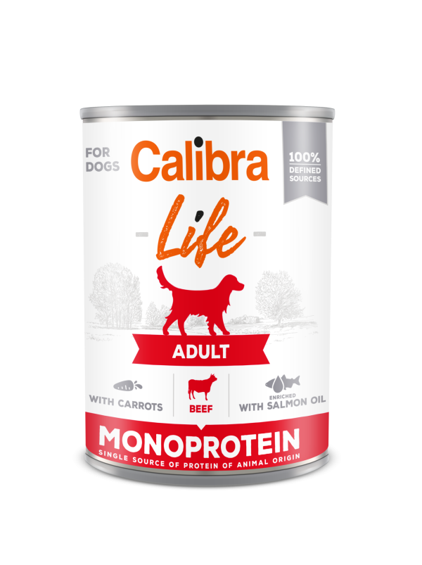 Calibra Dog Life can Adult Beef with carrots 400gr