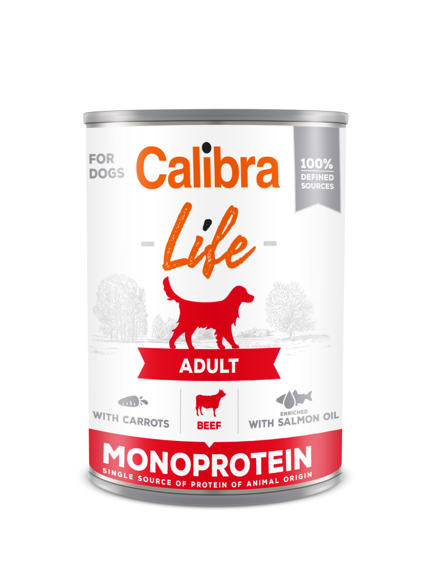 Calibra Dog Life can Adult Beef with carrots 400gr