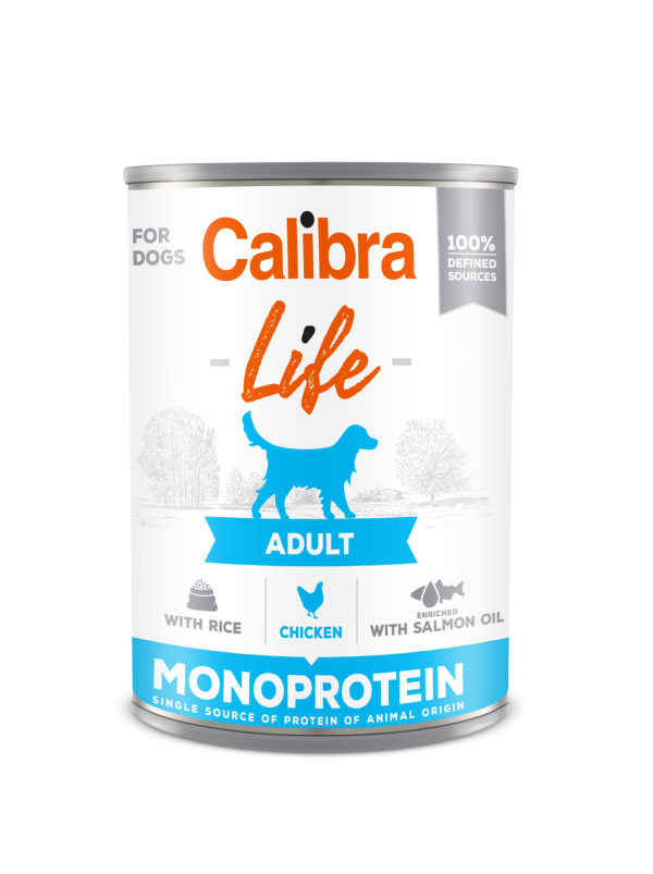 Calibra Dog Life can Adult Chicken with rice 400gr