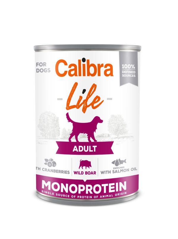 Calibra Dog Life can Adult Wild boar with Cranberries 400gr