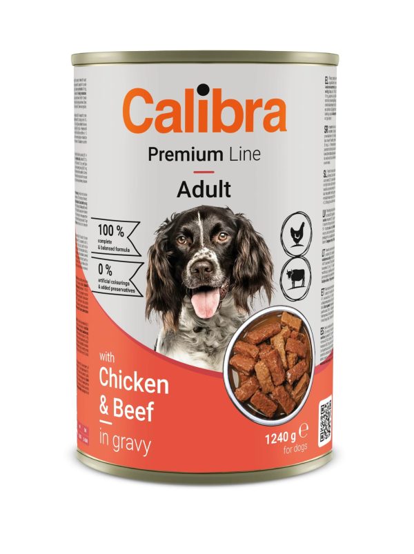 Calibra Dog Premium can with Chicken&Beef 1240gr