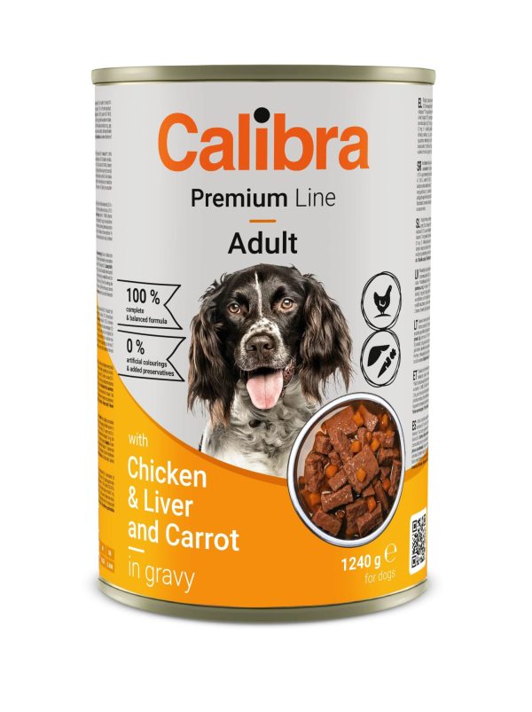 Calibra Dog Premium can with Chicken&Liver 1240g