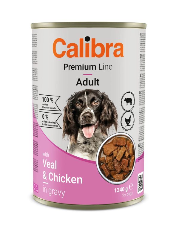 Calibra Dog Premium can with Veal&Chicken 1240g
