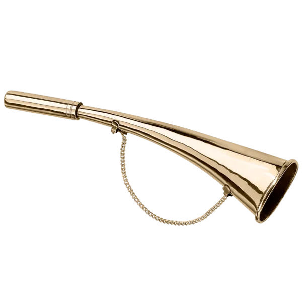 Horn - brass polished 27 cm