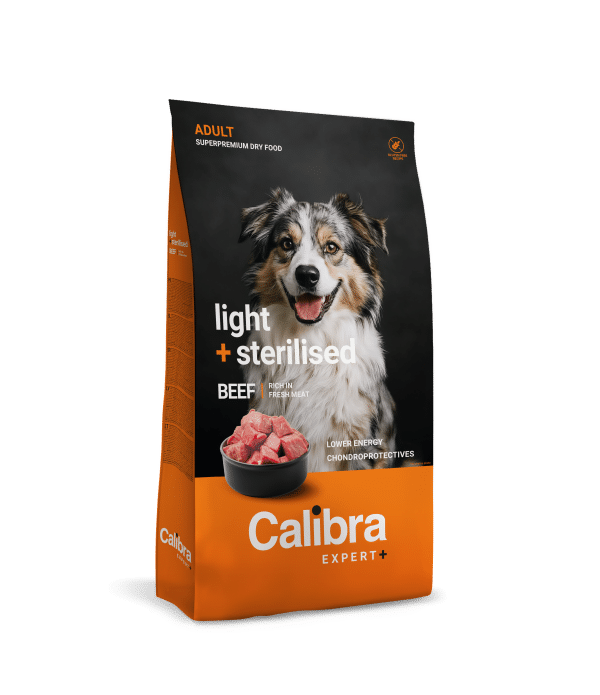 Calibra Dog EXPERT+ Adult Light & Sterilised Beef