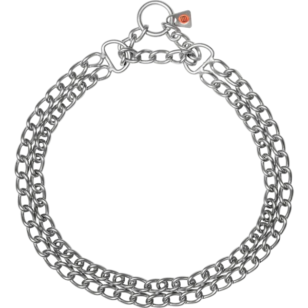 Sprenger hálsól, tvöföld, flatir hlekkir. Riðfrítt stál mött, 3.0 mm