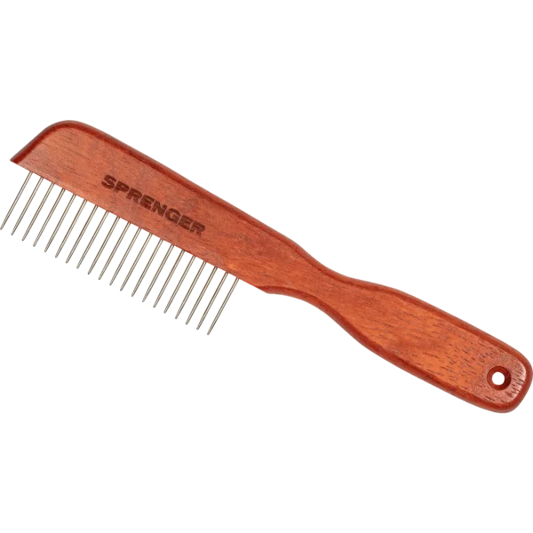 Sprenger - Hundagreiða - 30 x 25 mm, 30 mm stál tennur - Viðar