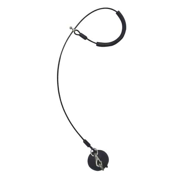 Aeolus snyrtiól: 4 mm PVC-húðaðu stálvír með sogskál -Svartur